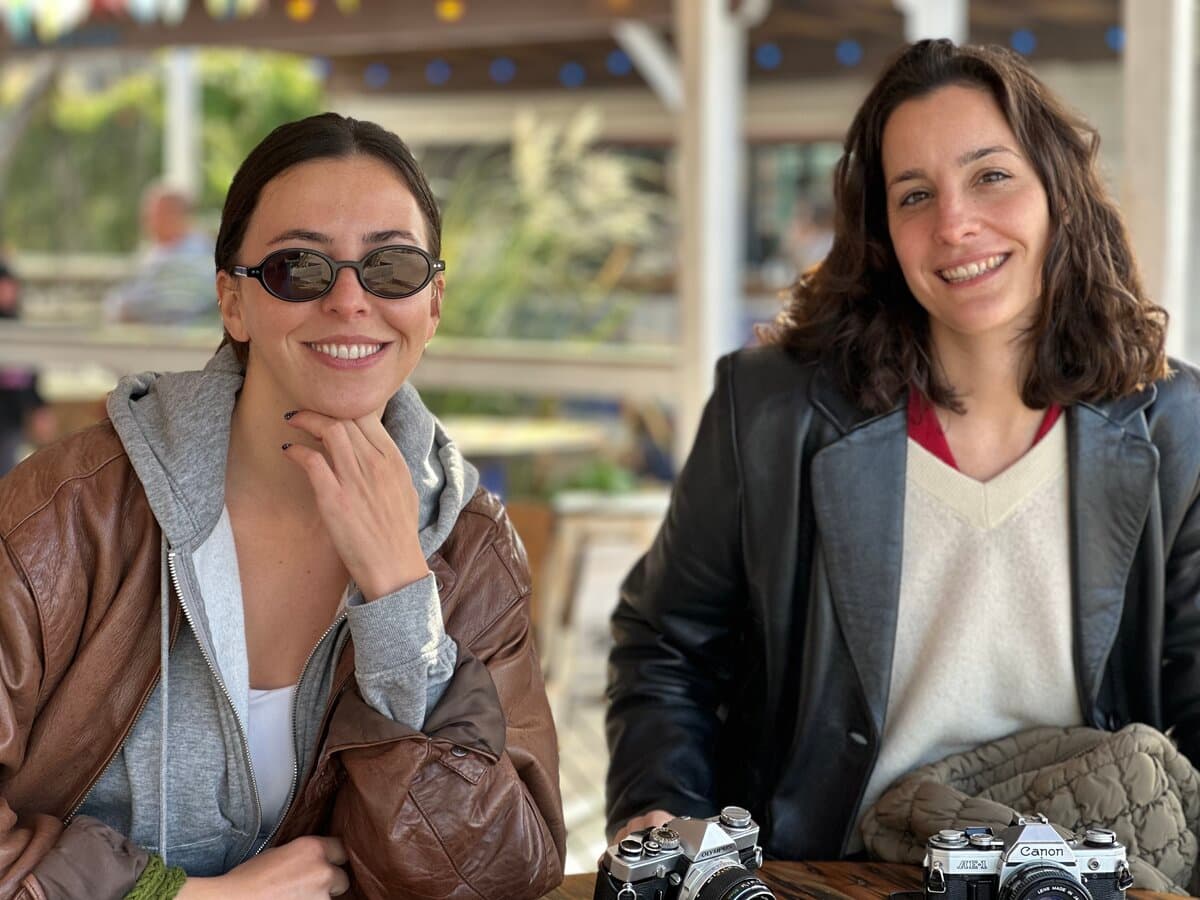 Workshop participants with film cameras